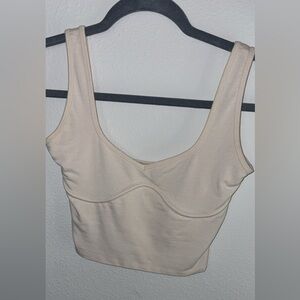 Oh Polly Cream V-Neck Top